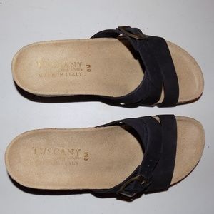 Easy Street Tuscany Italy Black suede leather US 6